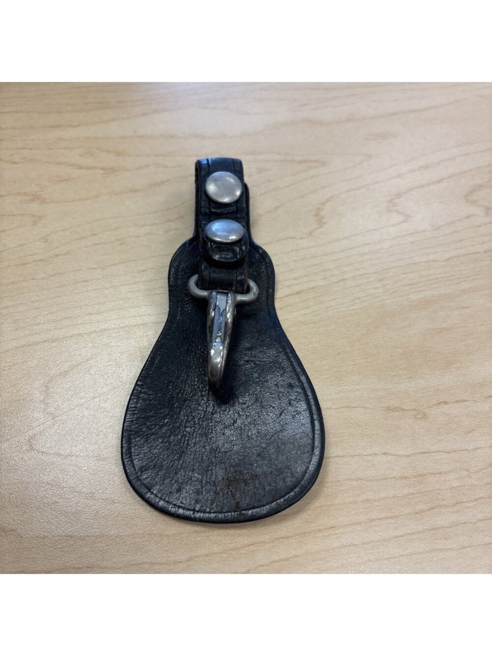 Vintage Belt Black Leather Key Holder Unbranded